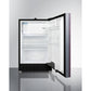 Summit Appliance ALRF49 Series 21" Panel-Ready/Black Finish Built-In Refrigerator-Freezer