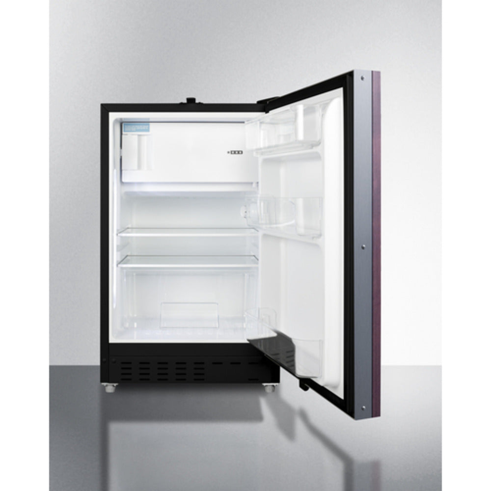 Summit Appliance ALRF49 Series 21" Panel-Ready/Black Finish Built-In Refrigerator-Freezer