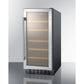 Summit Appliance ALWC15 Series 15" Black Cabinet Finish Built-In Wine Cellar