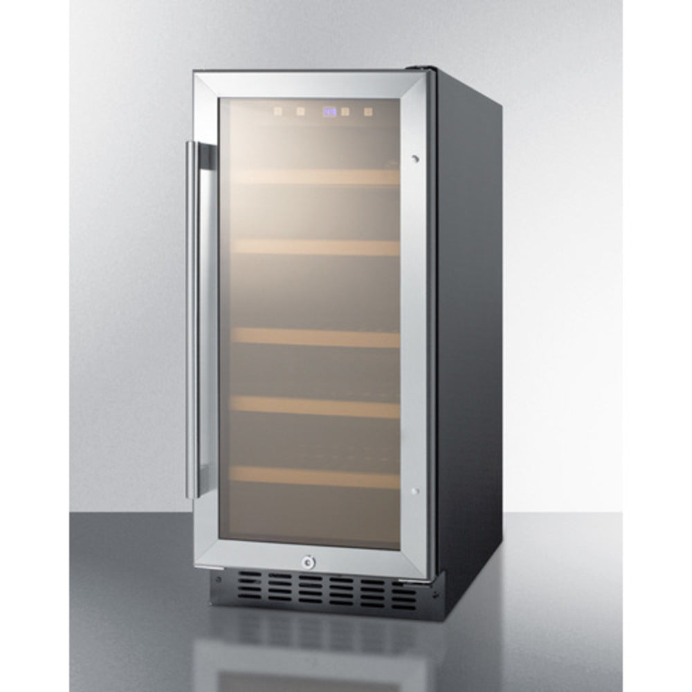 Summit Appliance ALWC15 Series 15" Black Cabinet Finish Built-In Wine Cellar