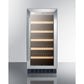 Summit Appliance ALWC15 Series 15" Stainless Steel Cabinet Finish Built-In Wine Cellar