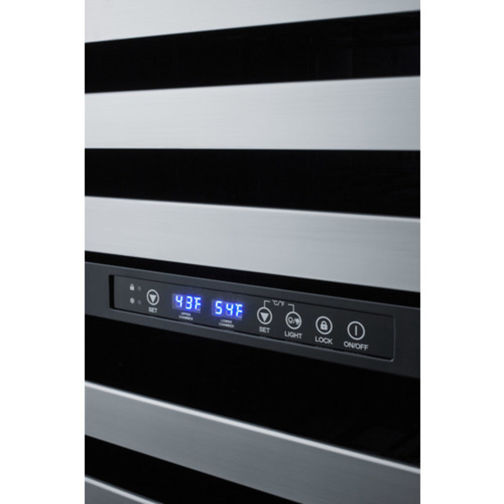Summit Appliance ALWC532 Series 24" Stainless Steel Cabinet Finish Built-In Wine Cellar