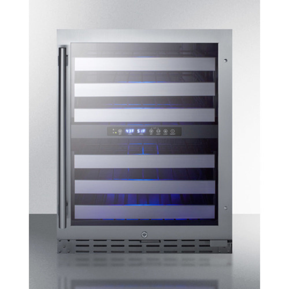 Summit Appliance ALWC532 Series 24" Stainless Steel Cabinet Finish Built-In Wine Cellar