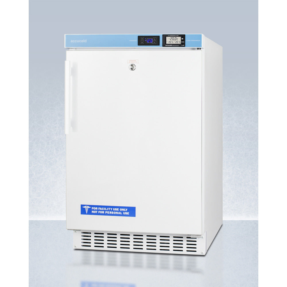 Summit Appliance Accucold 20" ACF33L White Finish Built-In Compact All-Freezer
