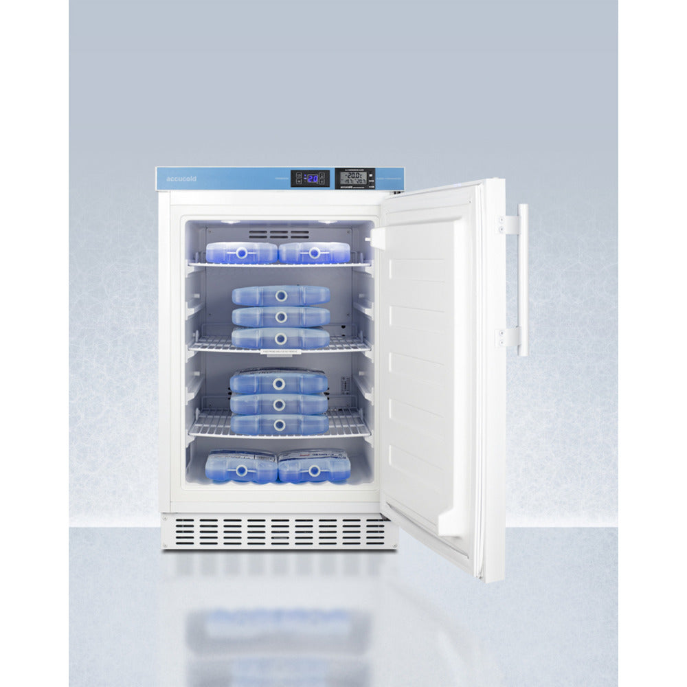 Summit Appliance Accucold 20" ACF33L White Finish Built-In Compact All-Freezer