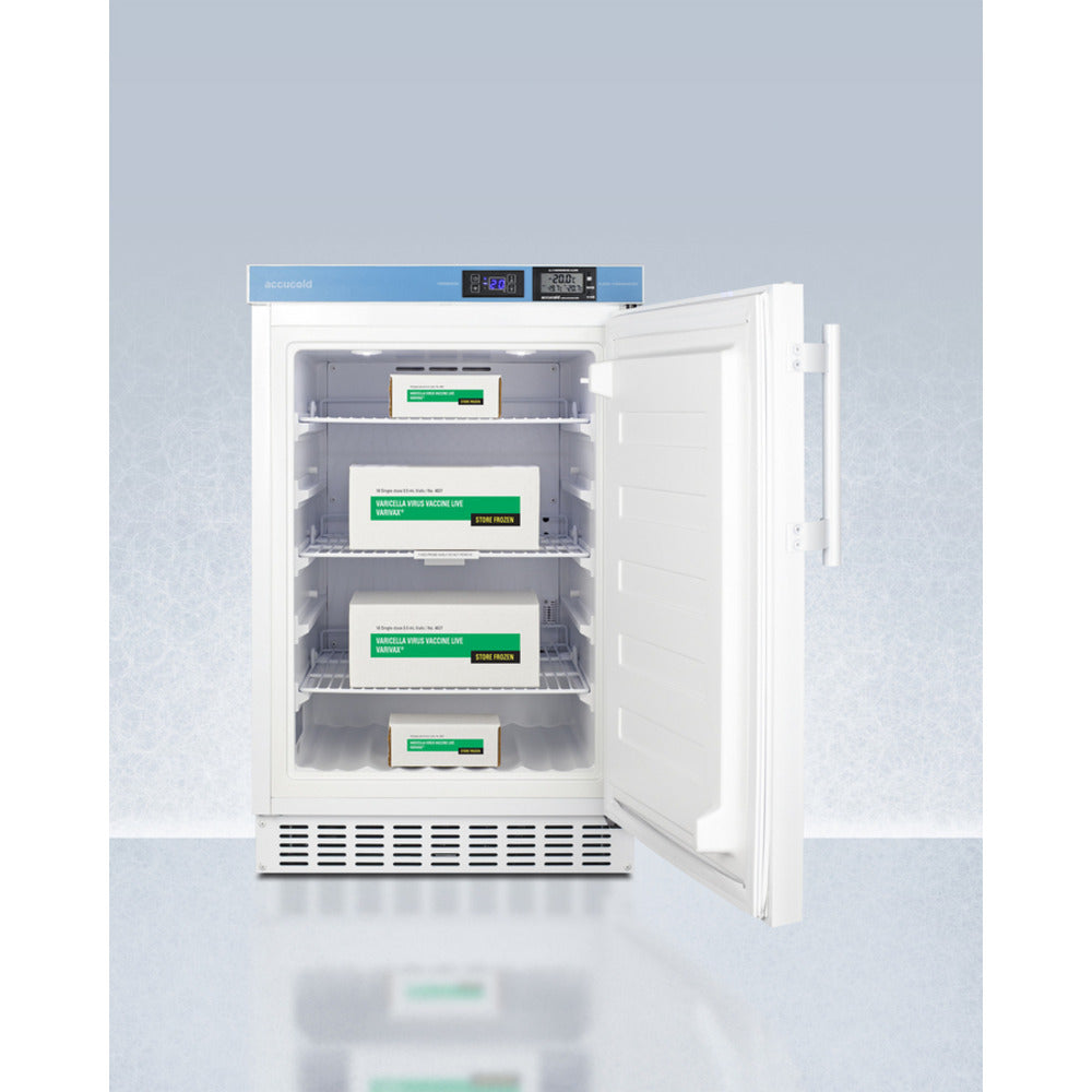 Summit Appliance Accucold 20" ACF33LCAL White Finish Built-In Compact All-Freezer