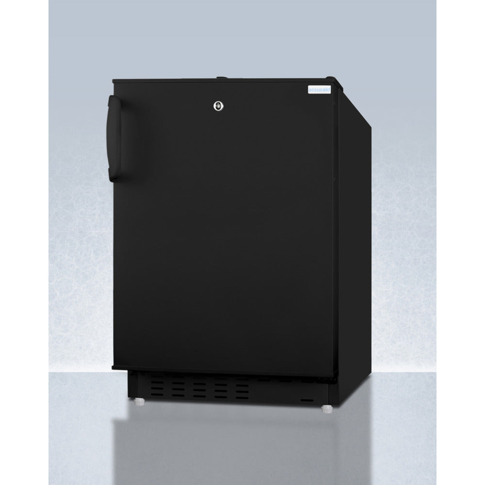 Summit Appliance Accucold 20" Black Finish Built-in Refrigerator-Freezer