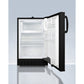 Summit Appliance Accucold 20" Black Finish Built-in Refrigerator-Freezer