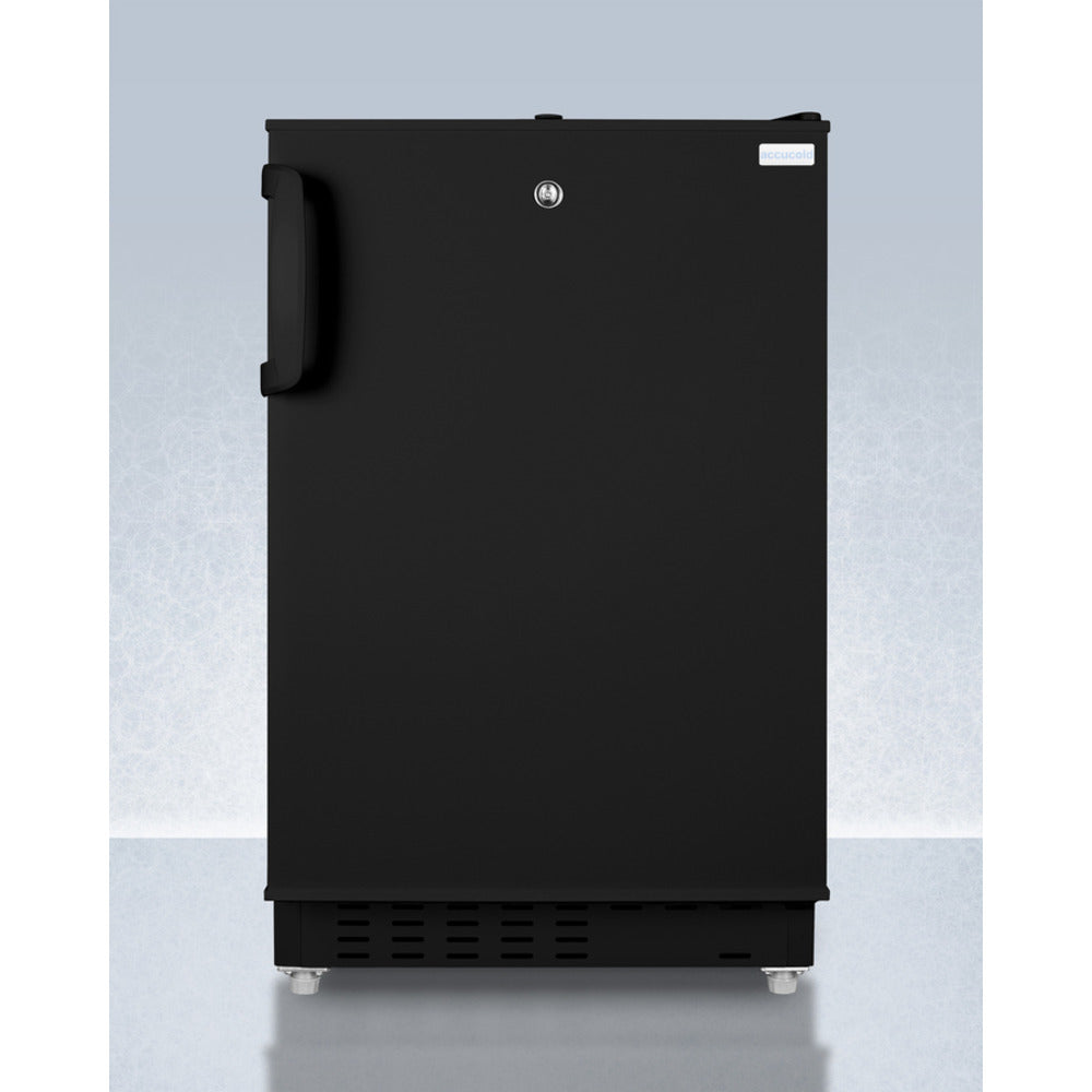 Summit Appliance Accucold 20" Black Finish Built-in Refrigerator-Freezer