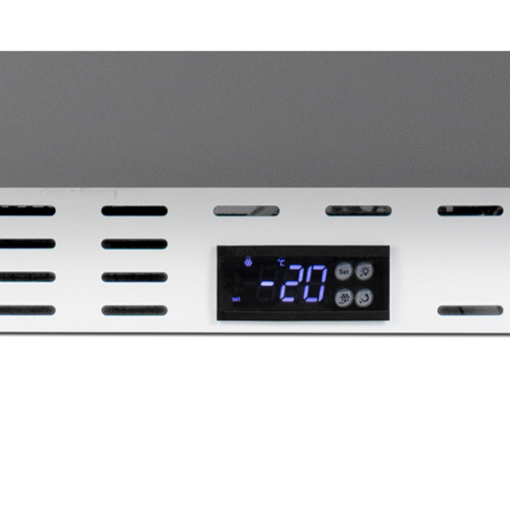 Summit Appliance Accucold 20" Stainless Steel & White Finish Built-In Vaccine All-Freezer with Copper Handle