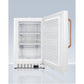 Summit Appliance Accucold 20" White Finish Built-In Vaccine All-Freezer with Copper Handle