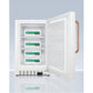 Summit Appliance Accucold 20" White Finish Built-In Vaccine All-Freezer with Copper Handle