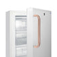 Summit Appliance Accucold 20" White Finish Built-In Vaccine All-Freezer with Copper Handle