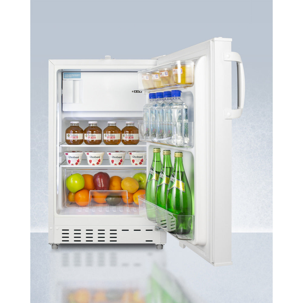 Summit Appliance Accucold 20" White Finish Built-in Refrigerator-Freezer