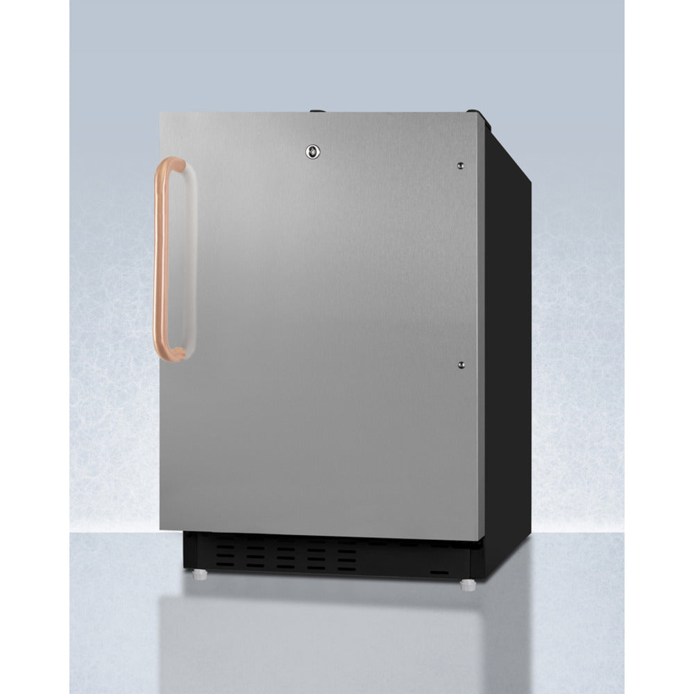 Summit Appliance Accucold 21" Stainless Steel & Black Finish Built-in Refrigerator-Freezer