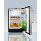 Summit Appliance Accucold 21" Stainless Steel & Black Finish Built-in Refrigerator-Freezer