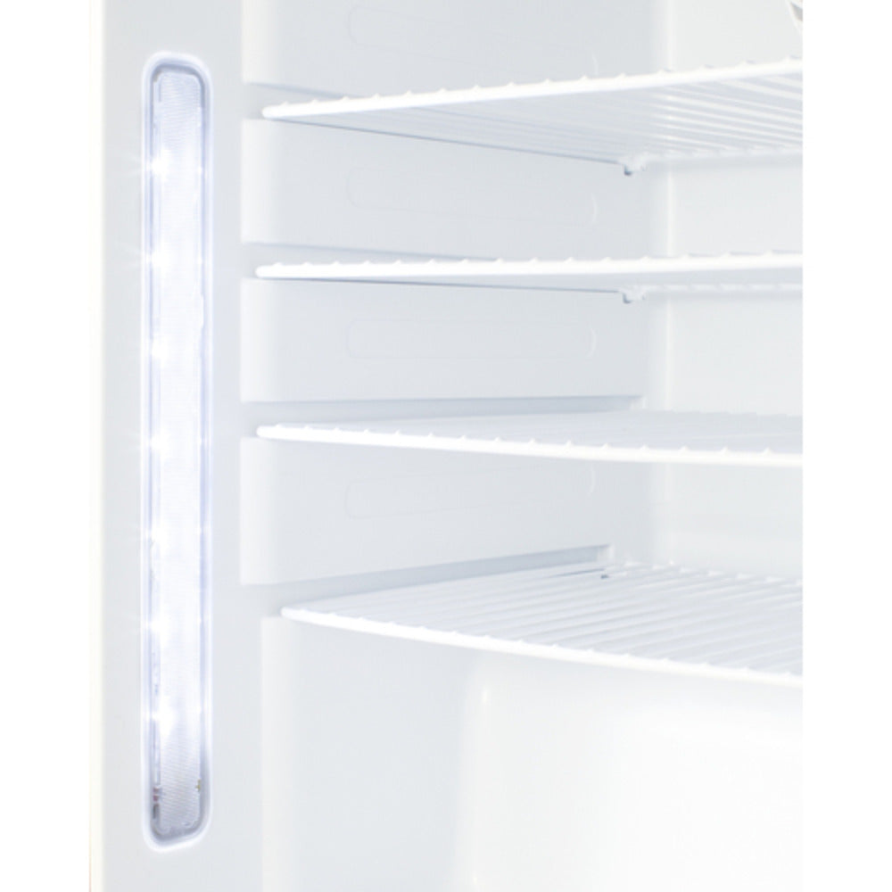Summit Appliance Accucold 21" Stainless Steel & White Finish Built-In Healthcare All-Refrigerator with Copper Handle