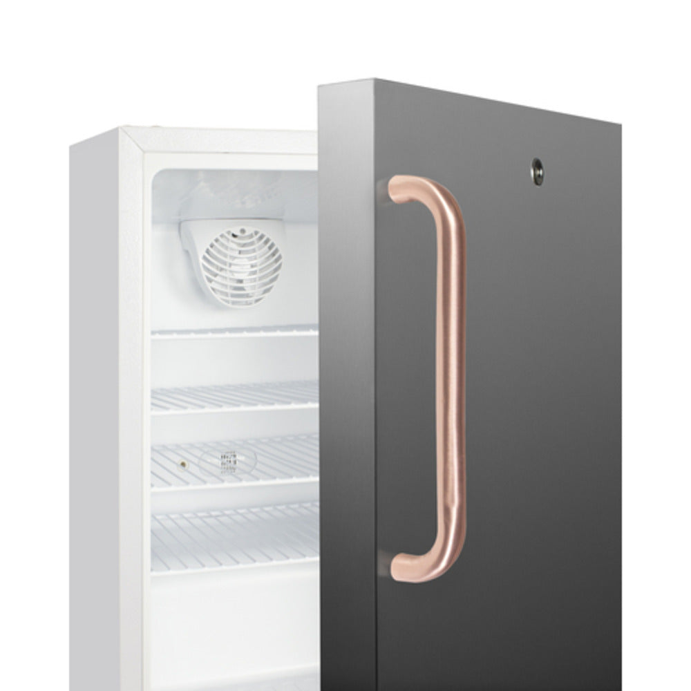 Summit Appliance Accucold 21" Stainless Steel & White Finish Built-In Healthcare All-Refrigerator with Copper Handle