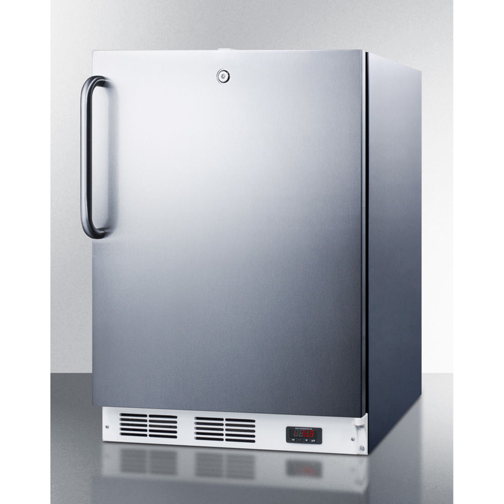 Summit Appliance Accucold 24" ACF48WCSSADA Stainless Steel Finish Built-In Compact All-Freezer
