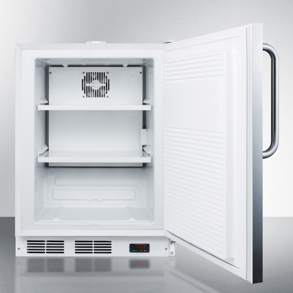 Summit Appliance Accucold 24" ACF48WCSSADA Stainless Steel Finish Built-In Compact All-Freezer