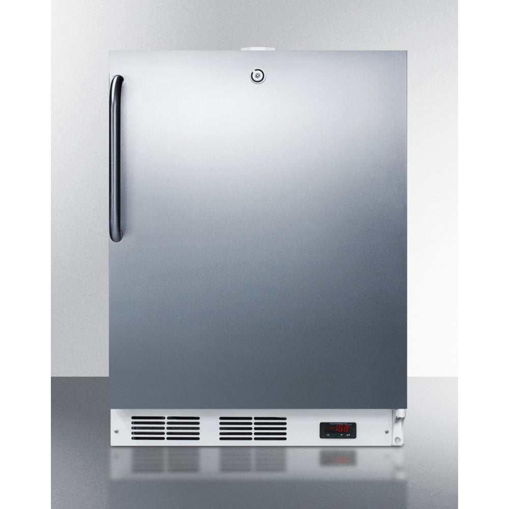 Summit Appliance Accucold 24" ACF48WCSSADA Stainless Steel Finish Built-In Compact All-Freezer