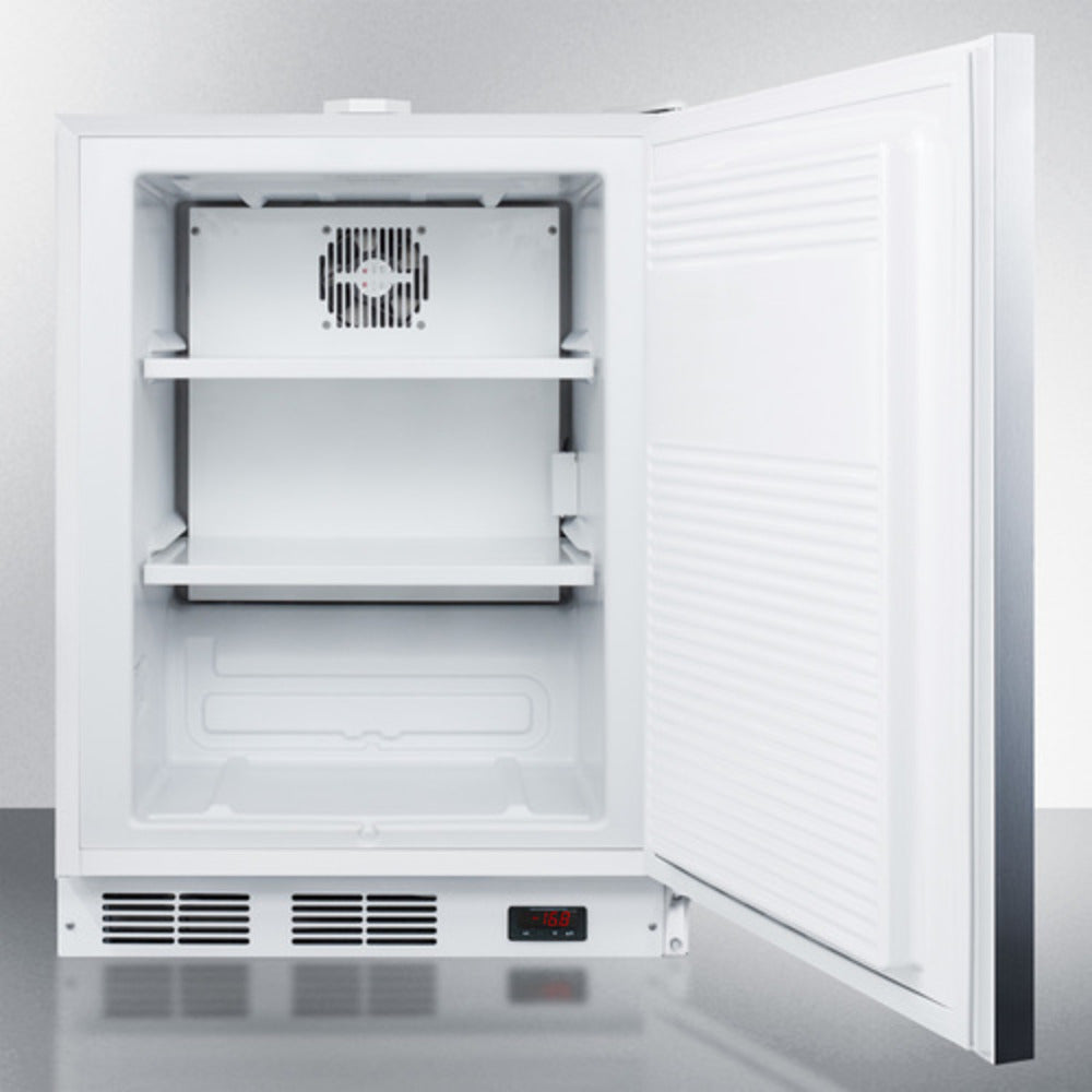Summit Appliance Accucold 24" ACF48WSSHHADA Stainless Steel Finish Built-In Compact All-Freezer