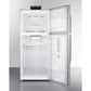 Summit Appliance BKRF Series 30" Stainless Steel/Black Finish Break Room Refrigerator-Freezer