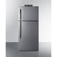 Summit Appliance BKRF Series 30" Stainless Steel/Black Finish Break Room Refrigerator-Freezer