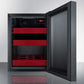 Summit Appliance BeautiFridge Tinted Cosmetics Cooler with Glossy Ruby Shelves Finish