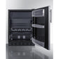 Summit Appliance CT66 Series 24" Stainless Steel/Black Finish Refrigerator-Freezer - ADA Compliant