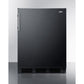 Summit Appliance CT663 Series 24" Black Finish Built-In Refrigerator-Freezer