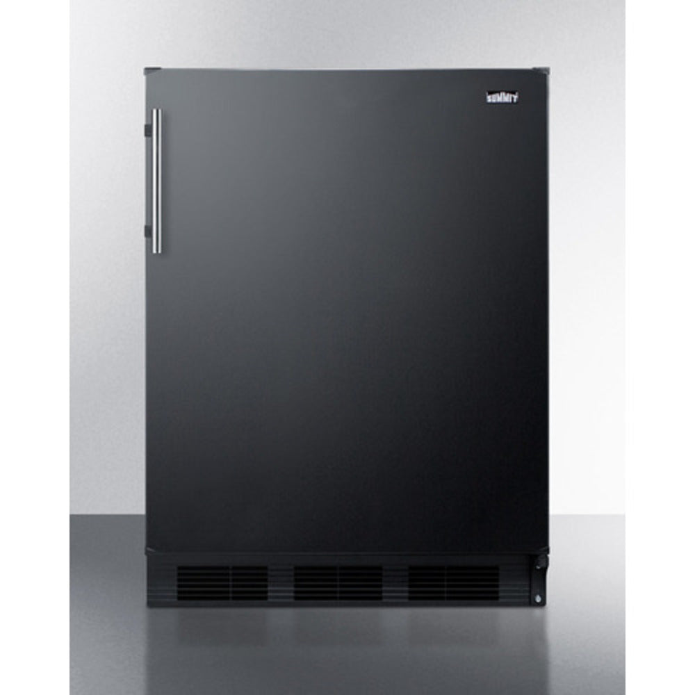 Summit Appliance CT663 Series 24" Black Finish Refrigerator-Freezer