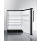 Summit Appliance FF6 Series 24" Black Finish All-Refrigerator Beverage Zone