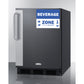 Summit Appliance FF6 Series 24" Black Finish All-Refrigerator Beverage Zone - ADA Height
