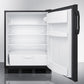 Summit Appliance FF6BI Series 24" Black Finish Built-In All-Refrigerator - ADA Compliant