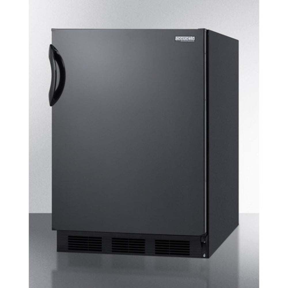 Summit Appliance FF6BI Series 24" Black Finish Built-In All-Refrigerator - ADA Compliant