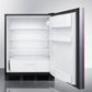 Summit Appliance FF6BI Series 24" Panel-Ready/Black Finish Built-In All-Refrigerator - ADA Compliant