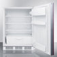 Summit Appliance FF6BI7 Series 24" Panel-Ready/White Finish Built-In All-Refrigerator - NSF-7 and ADA Compliant