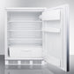 Summit Appliance FF6BI7 Series 24" Stainless Steel/White Finish Built-In All-Refrigerator - NSF-7 Commercial Standards