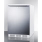 Summit Appliance FF6BI7 Series 24" Stainless Steel/White Finish Built-In All-Refrigerator - NSF-7 Commercial Standards