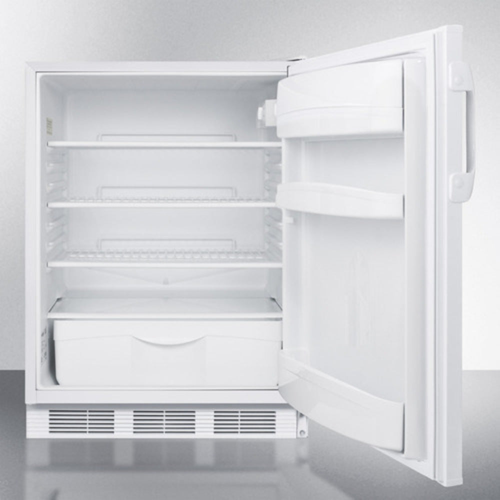 Summit Appliance FF6W Series 24" White Finish All-Refrigerator - ADA Compliant