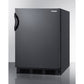 Summit Appliance FF7 Series 24" Black Finish All-Refrigerator
