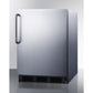 Summit Appliance FF7 Series 24" Stainless Steel Finish All-Refrigerator with Towel Bar Handle - ADA Compliant
