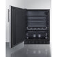 Summit Appliance FF7 Series 24" Stainless Steel/Black Finish Commercial All-Refrigerator with Left Door Swing