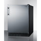 Summit Appliance FF7 Series 24" Stainless Steel/Black Finish Commercial All-Refrigerator