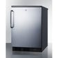 Summit Appliance FF7BI Series 24" Stainless Steel/Black Finish Built-In Pub Cellar with Towel Bar Handle