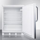 Summit Appliance FF7BI Series 24" Stainless Steel/White Finish Built-In All-Refrigerator with Towel Bar Handle