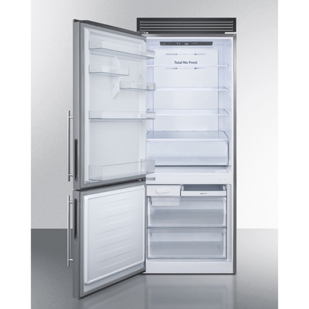 Summit Stainless Steel Compact Refrigerator/Freezer Pair with