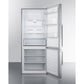 Summit Appliance FFBF28 Series 28" 14 cu.ft. Stainless Steel Finish Bottom Freezer Refrigerator