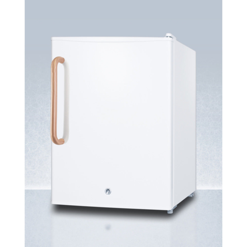 Summit Appliance FS30L Series 2 cu.ft. White Finish Compact All-Freezer with Antimicrobial Pure Copper Handle